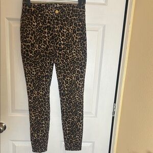 White House Black Market Animal Print Ankle Pants